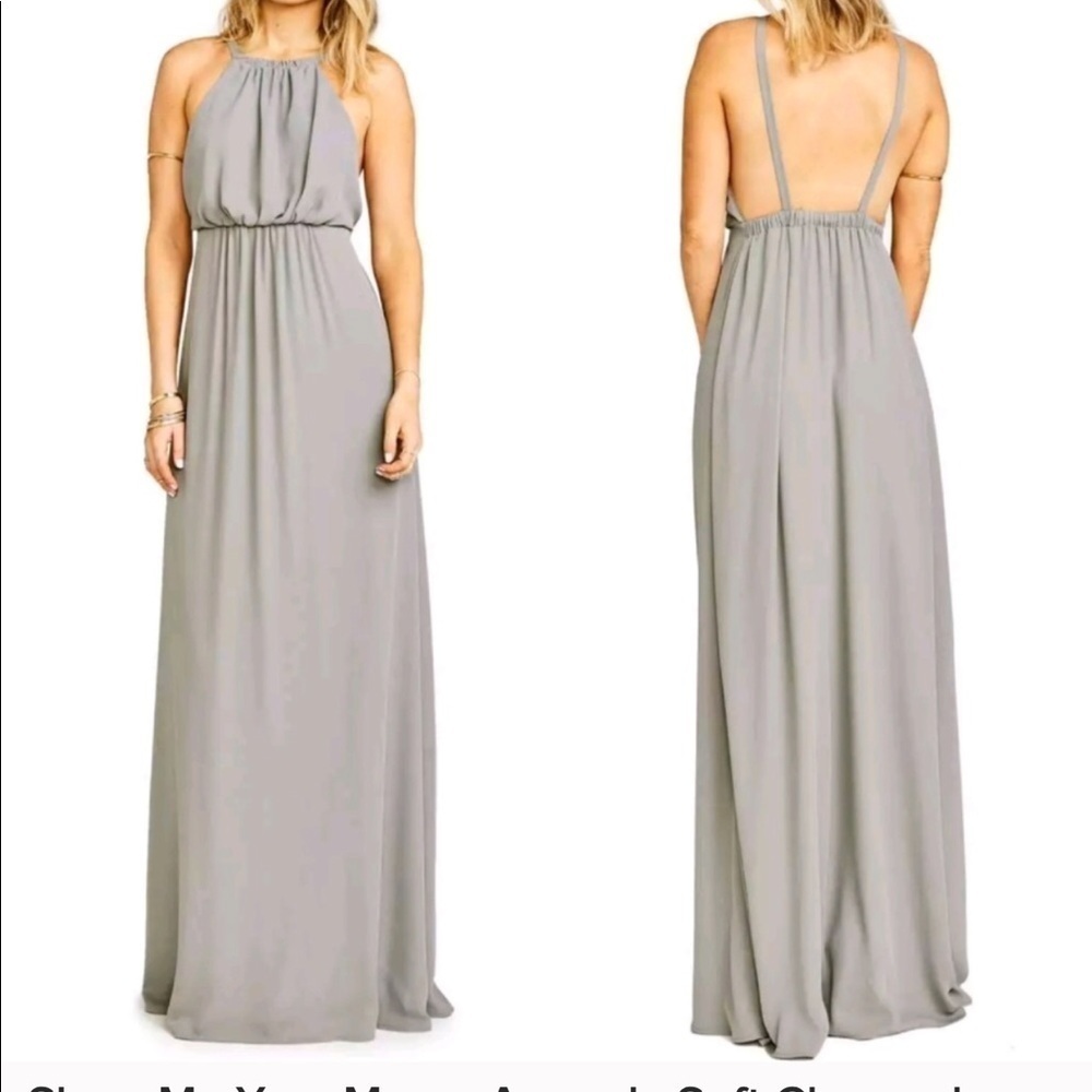 Show Me Your Mumu Amanda Dress ~ Soft Charcoal Lg
